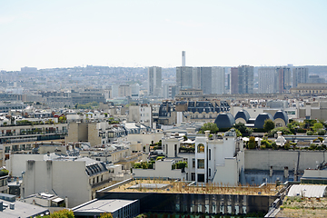 Image showing Paris cityscape with roof gardens