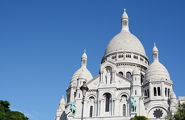 Image showing Basilica of the Sacred Heart of Paris at Montmartre 