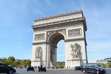 Image showing South facade of the Arc de Triomphe in Place Charles de Gaulle