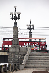 Image showing Red city sightseeing bus