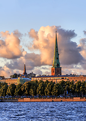 Image showing Riga Old Town during sunset time