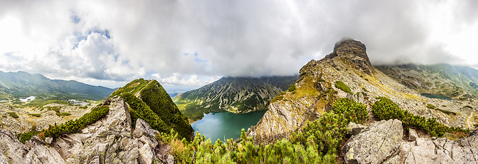 Image showing View from Krab in Tatra Mountains, Poland, Europe. 360 degree Panorama