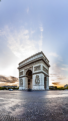 Image showing Paris Triumphal Arch the Arc de Triomphe de l\'Etoile, France