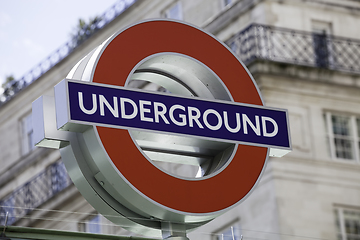 Image showing London Underground roundel sign