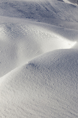 Image showing Snow drifts in winter