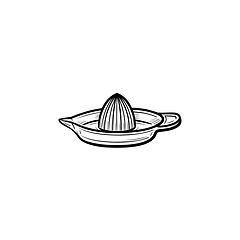 Image showing Lemon squeezer hand drawn sketch icon.