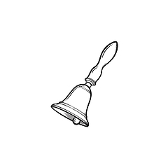 Image showing Bell hand drawn sketch icon.