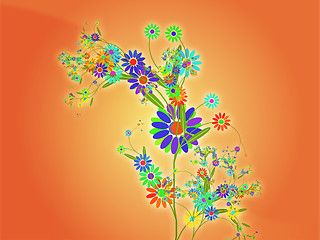 Image showing Floral nature themed design illustration