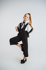 Image showing Girl preparing for school after a long summer break. Back to school.