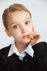 Image showing Girl preparing for school after a long summer break. Back to school.