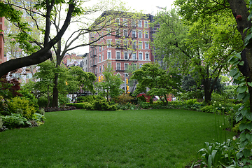 Image showing Peaceful Jefferson Market Garden in Greenwich Village, New York 