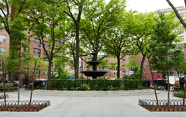 Image showing Water fountain in Jackson Square Park, New York City