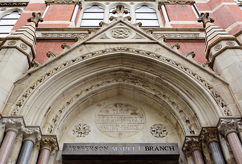 Image showing Ornate entrance to the former Jefferson Market Courthouse