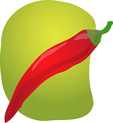 Image showing Chilli illustration