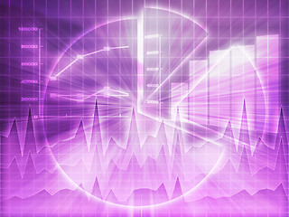 Image showing Spreadsheet business charts