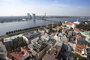 Image showing Aerial view of Riga. Latvia