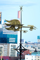 Image showing Weathercock in old city