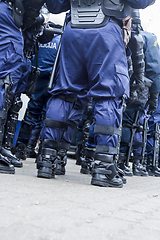 Image showing Riot police unit