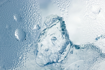 Image showing Ice cubes as background texture closeup photo