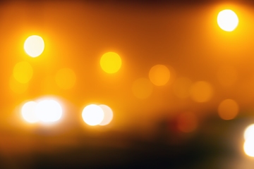 Image showing Out of focus light of traffic on a street at night