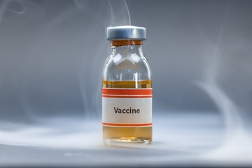 Image showing Vaccine for virus in small bottles