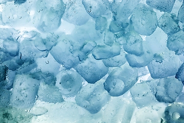 Image showing Ice cubes as background texture closeup photo