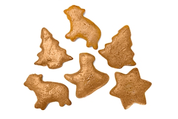 Image showing Butter cookieas against white isolated background