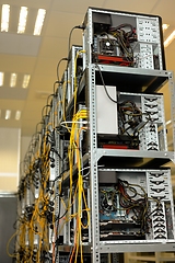 Image showing Machines mining bitcoin in data center