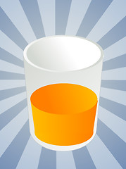 Image showing Glass of orange juice