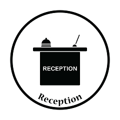 Image showing Hotel reception desk icon