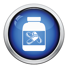 Image showing Fitness pills in container icon