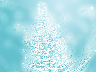 Image showing Sparkly christmas tree illustration