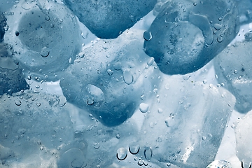 Image showing Ice cubes as background texture closeup photo