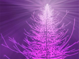 Image showing Sparkly christmas tree illustration