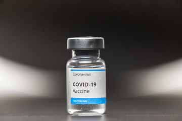 Image showing Vaccine for virus in small bottles