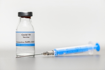 Image showing Vaccine for virus in small bottles