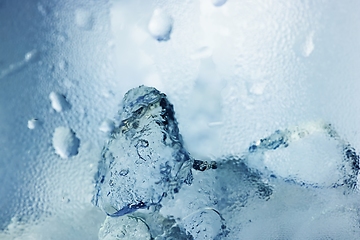 Image showing Ice cubes as background texture closeup photo