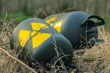 Image showing Radioactive waste thrown out as garbage