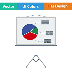 Image showing Flat design icon of Presentation stand