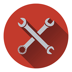 Image showing Icon of crossed wrench