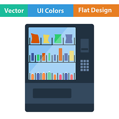 Image showing Flat design icon of Food selling machine 