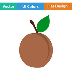 Image showing Flat design icon of Peach