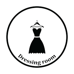 Image showing Elegant dress on shoulders icon