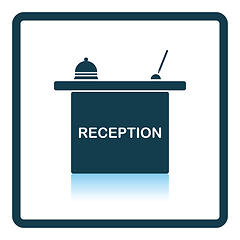 Image showing Hotel reception desk icon