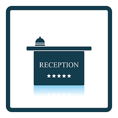 Image showing Hotel reception desk icon