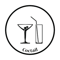 Image showing Coctail glasses icon