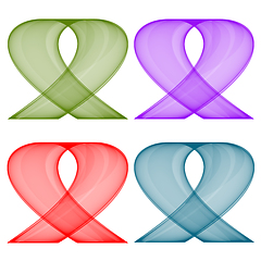 Image showing Illustration of color ribbon set