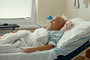 Image showing woman patient with cancer in hospital