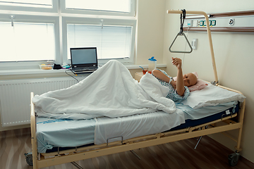 Image showing woman patient with cancer in hospital