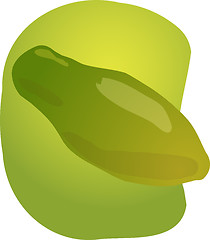 Image showing Papaya fruit illustration
